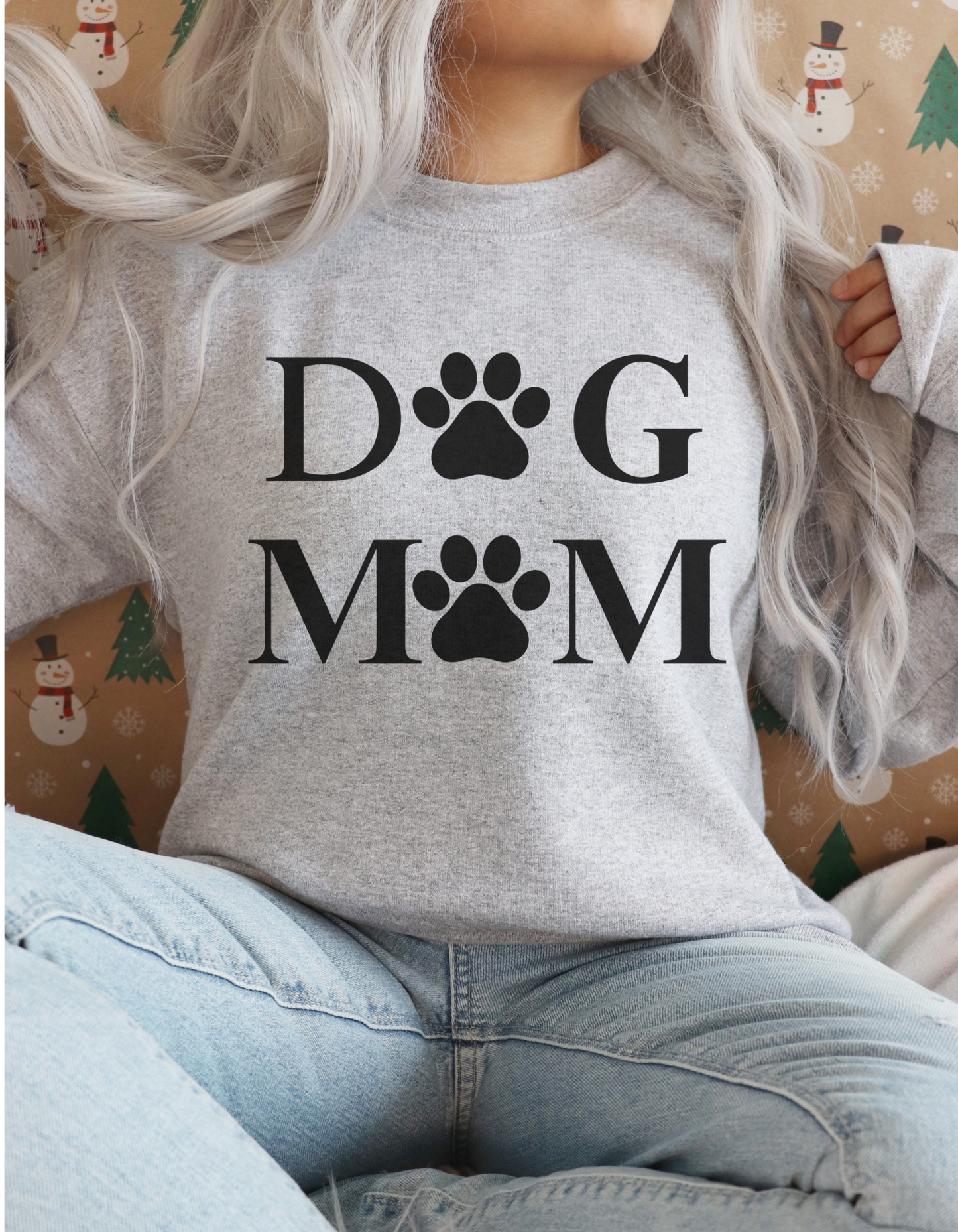 Dog Mom Crewneck Sweatshirt | Gift For Dog Mom | Dog Parent Sweater| Fur Baby Dog Lover Gift | Dog Mom Apparel