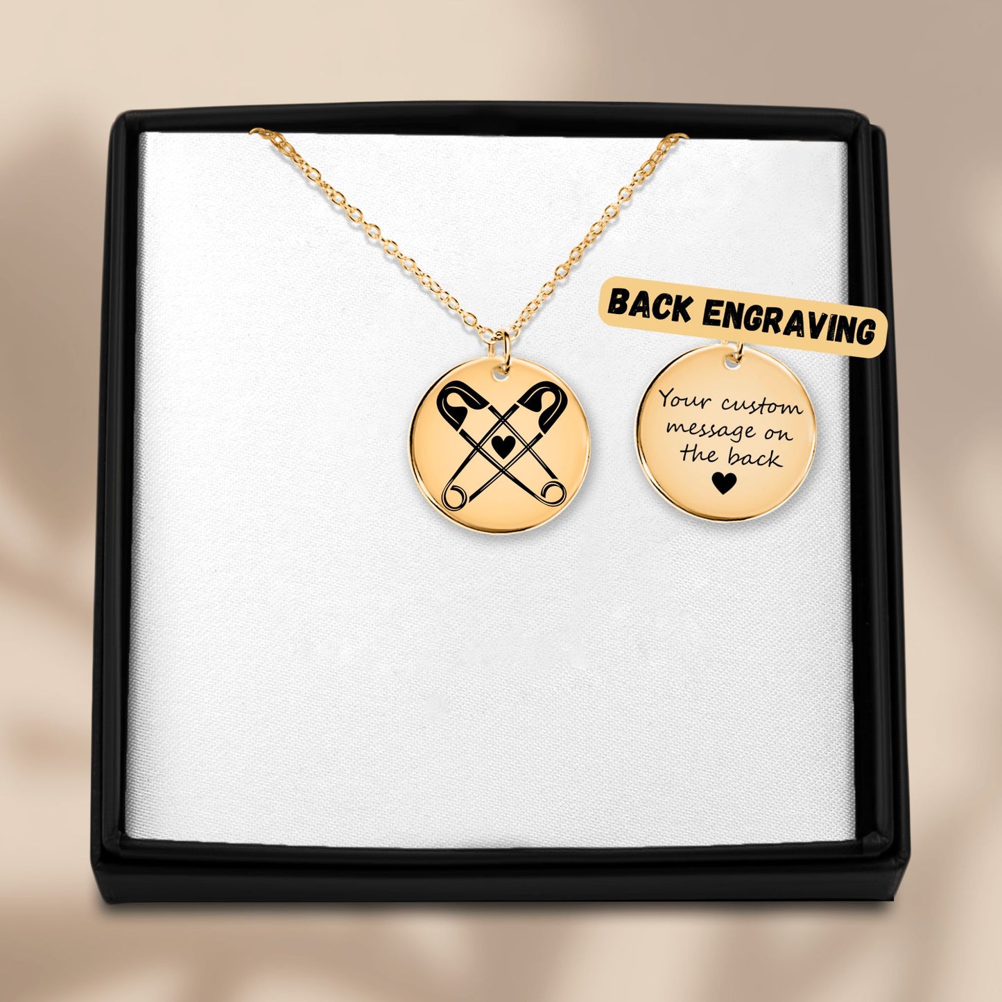 Custom Safety Pin-Promise Necklace-Support-Protection Jewelry