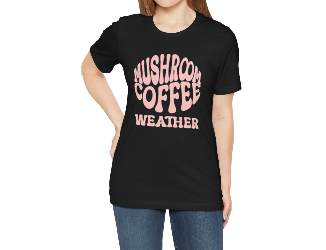 Mushroom Coffee Weather Day Tee, Coffee Lover T-Shirt Gift For Mushroom Lovers