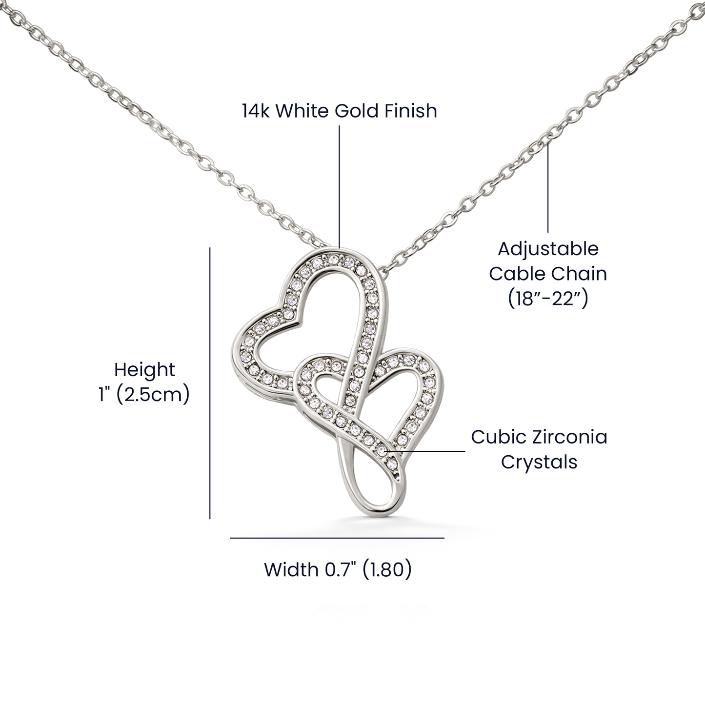 To My Granddaughter Gift -Heart To Heart Pendant Necklace-Jewelry Birthday Gift