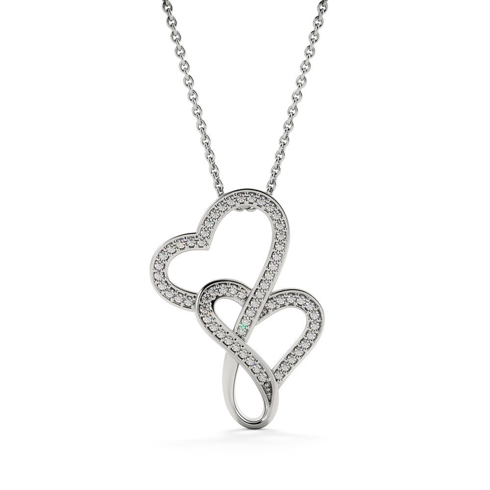 To My Granddaughter Gift -Heart To Heart Pendant Necklace-Jewelry Birthday Gift