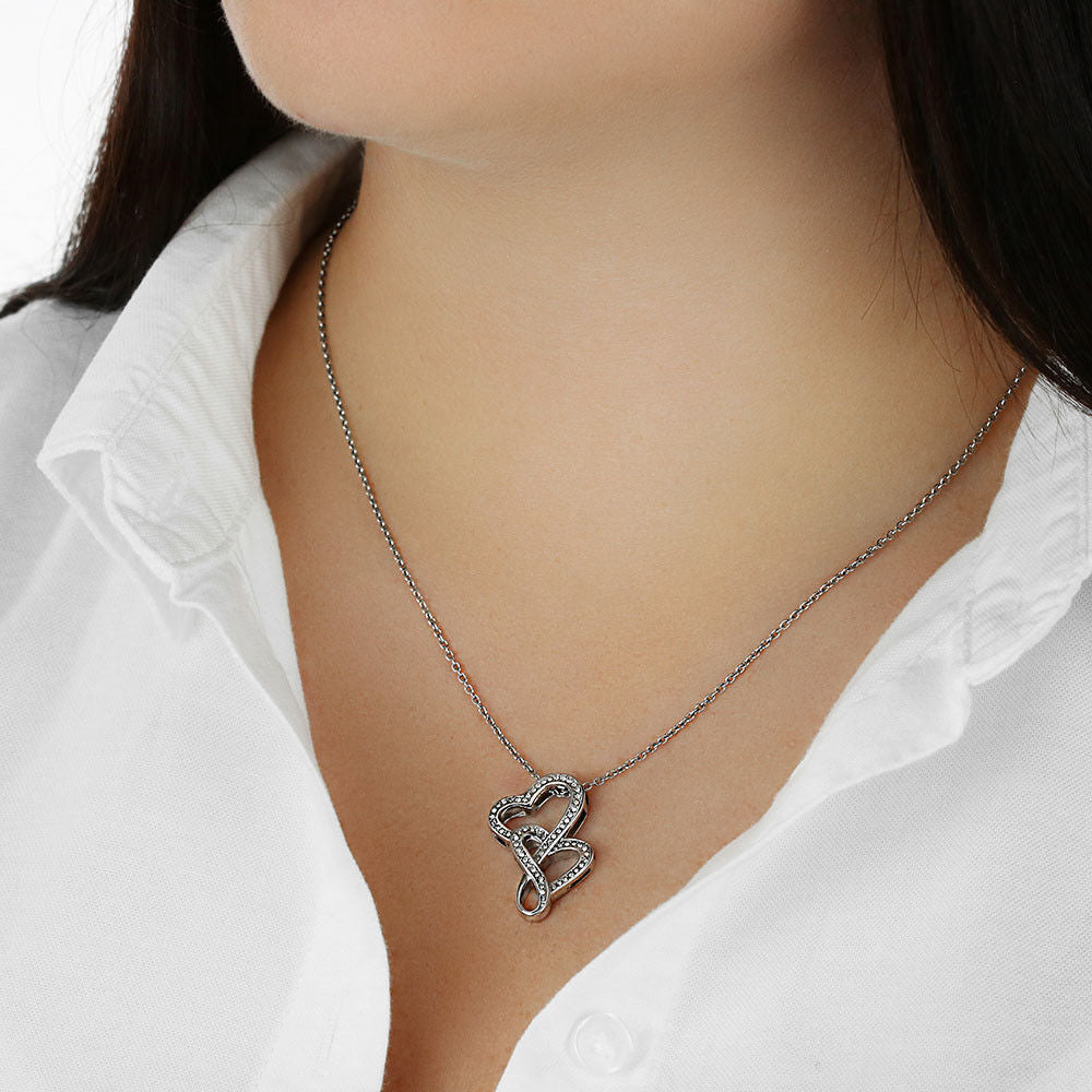 To My Granddaughter Gift -Heart To Heart Pendant Necklace-Jewelry Birthday Gift