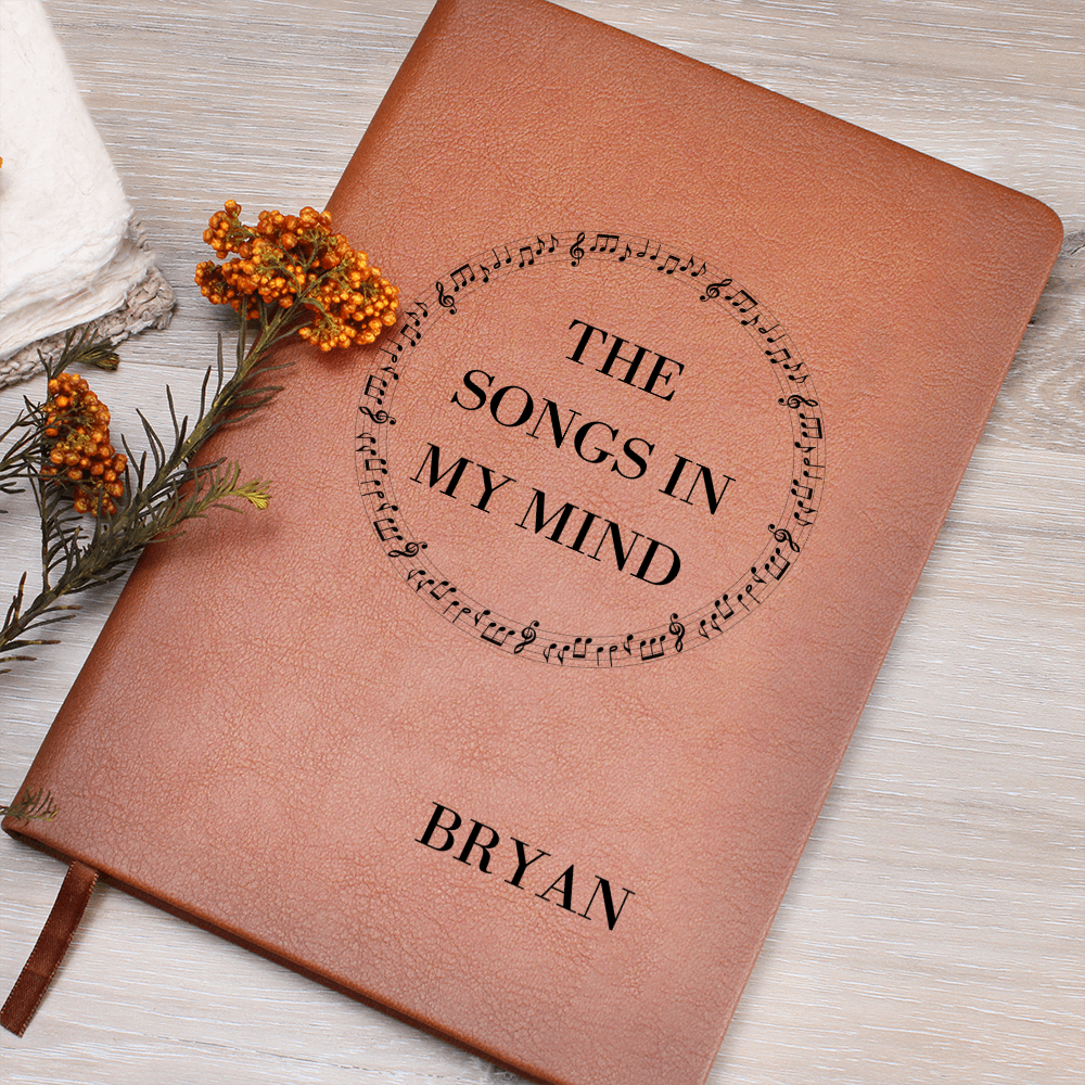 The Songs In My Mind-Music Lovers Personalized Song Writing Notebook Journal