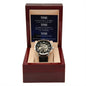 Time Mens Openwork Watch With Luxury Box & Custom Message Card