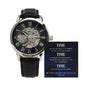Time Mens Openwork Watch With Luxury Box & Custom Message Card
