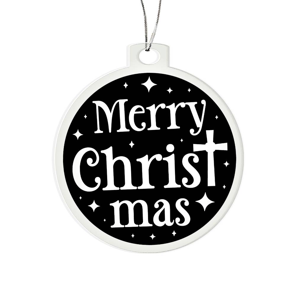 Merry Christ Mas Christian Acrylic Christmas Ornament