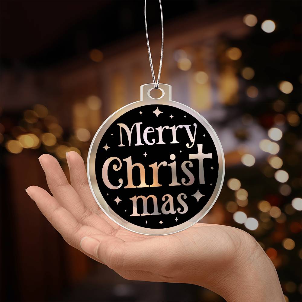Merry Christ Mas Christian Acrylic Christmas Ornament