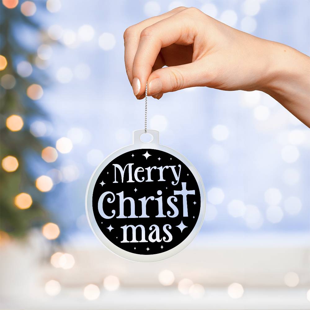 Merry Christ Mas Christian Acrylic Christmas Ornament