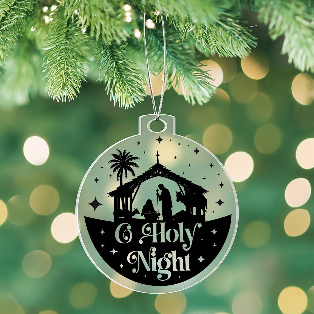 O Holy Night Acrylic Christmas Ornament Gift For Family, Friends, Boss