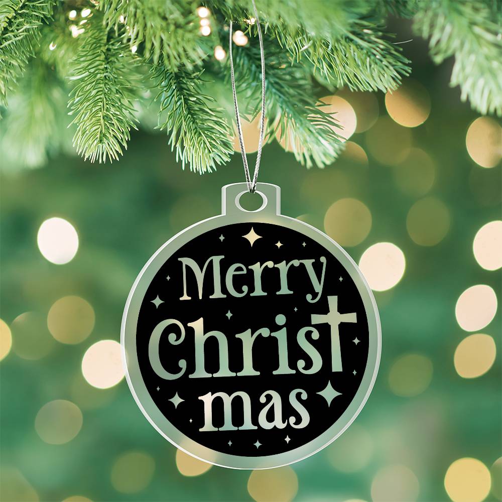 Merry Christ Mas Christian Acrylic Christmas Ornament