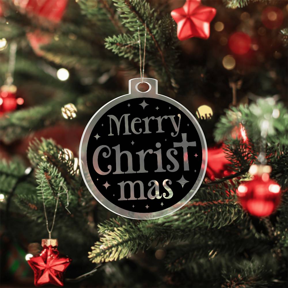 Merry Christ Mas Christian Acrylic Christmas Ornament
