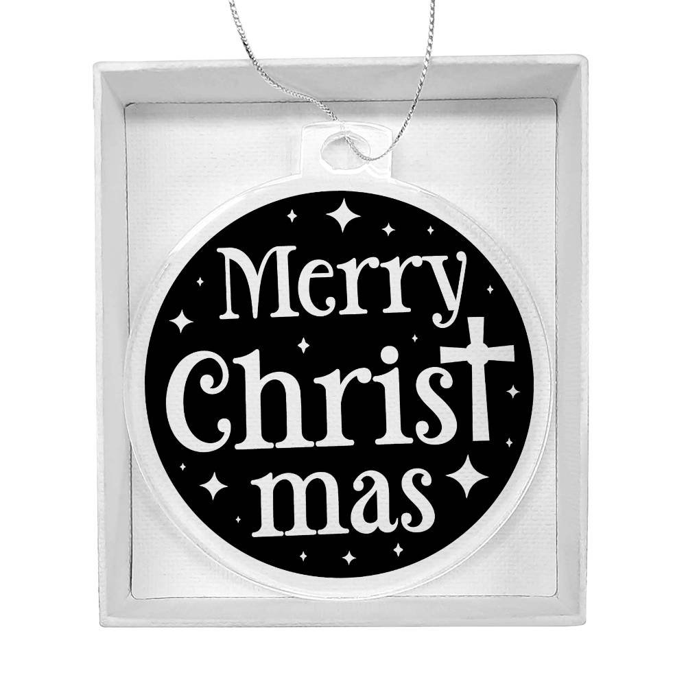 Merry Christ Mas Christian Acrylic Christmas Ornament