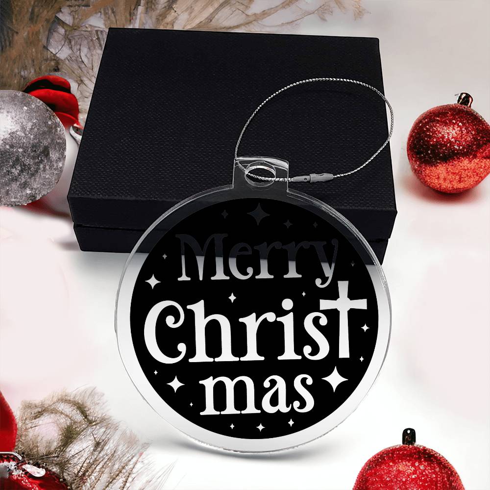 Merry Christ Mas Christian Acrylic Christmas Ornament