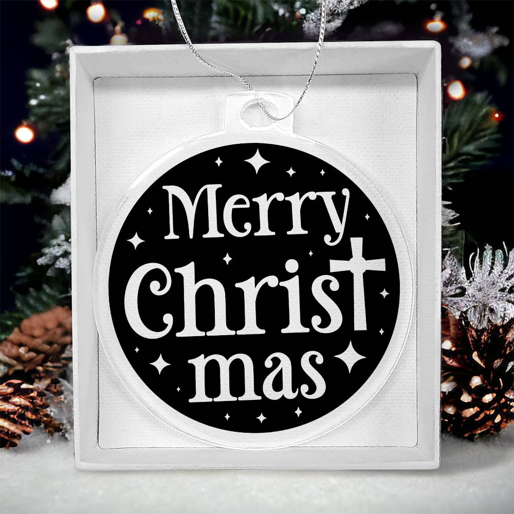 Merry Christ Mas Christian Acrylic Christmas Ornament
