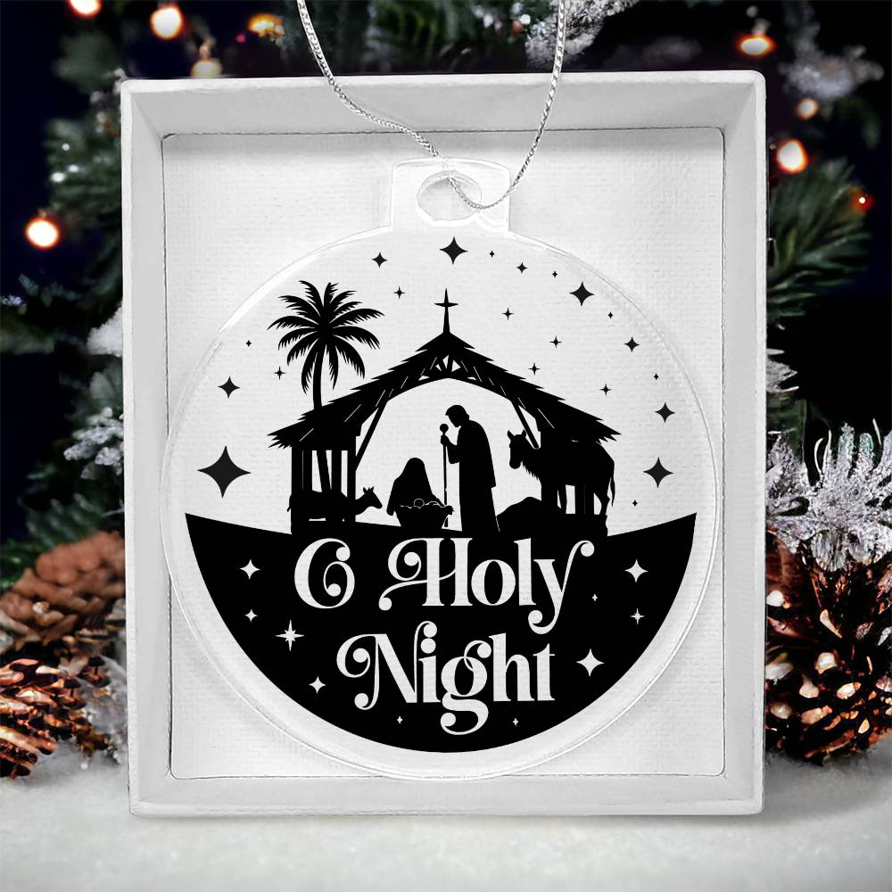 O Holy Night Acrylic Christmas Ornament Gift For Family, Friends, Boss
