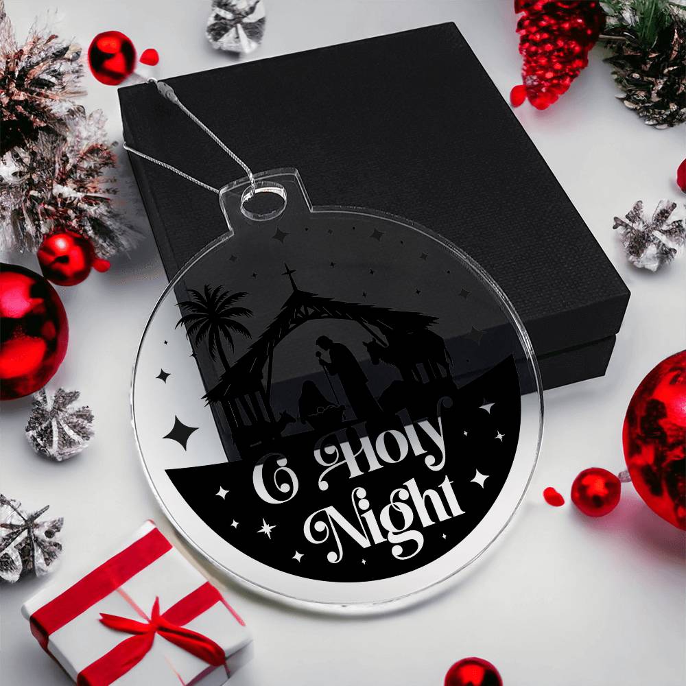 O Holy Night Acrylic Christmas Ornament Gift For Family, Friends, Boss
