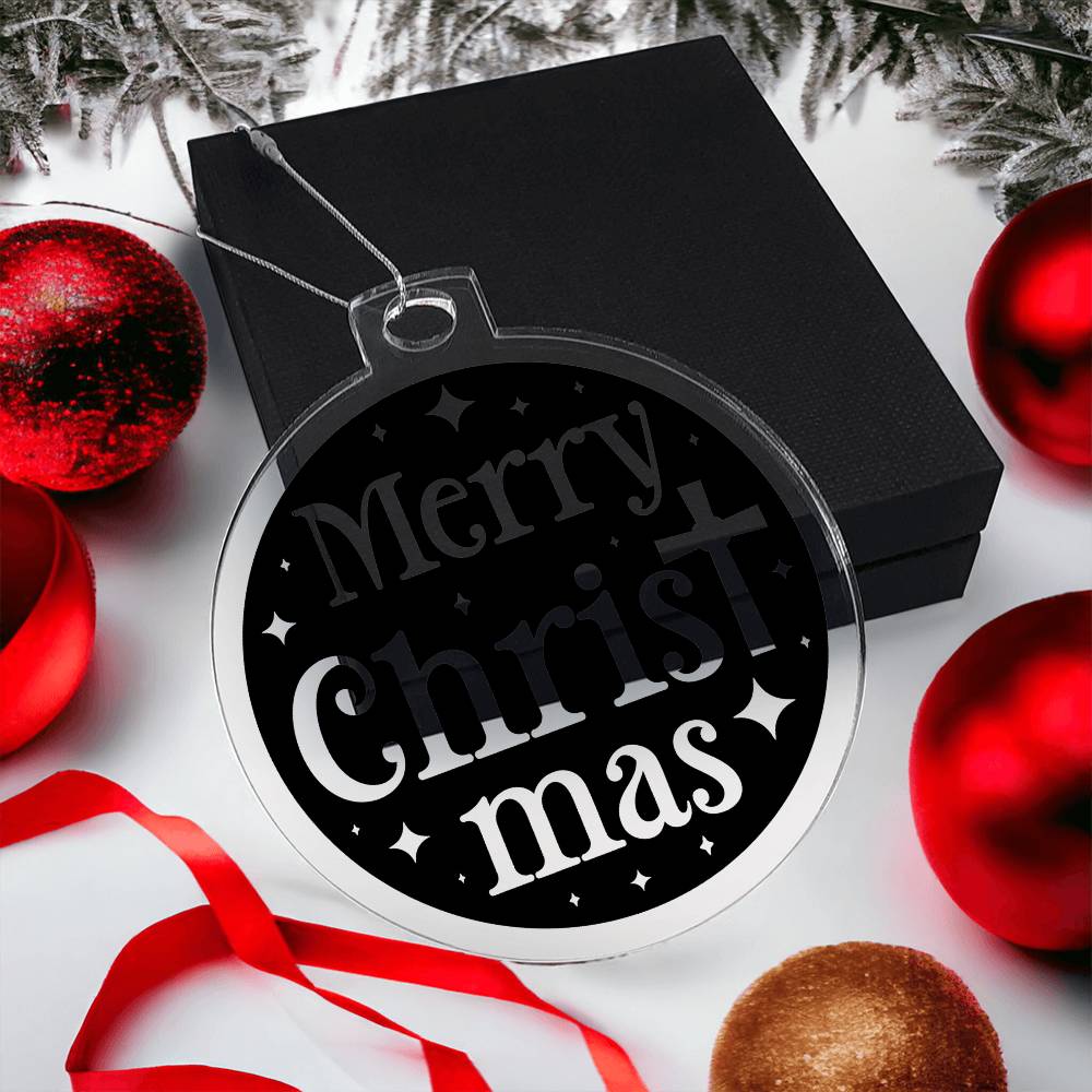 Merry Christ Mas Christian Acrylic Christmas Ornament