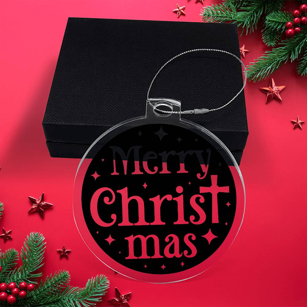 Merry Christ Mas Christian Acrylic Christmas Ornament