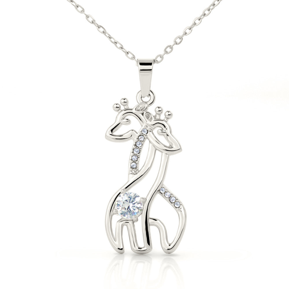Gift For My Granddaughter - Interlocking Giraffes Pendant Necklace