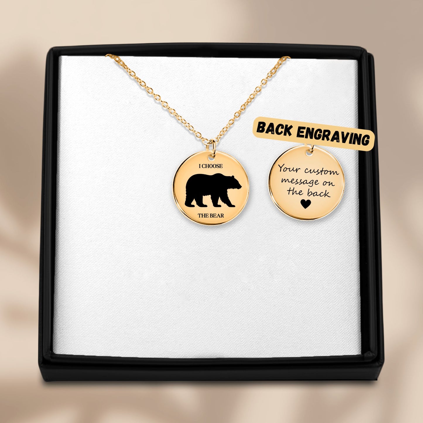 Feminist Empowerment Pendant Necklace, Team Bear Jewelry, Female Rights Charm, Funny Women’s Power Necklace, Gifts for Feminists