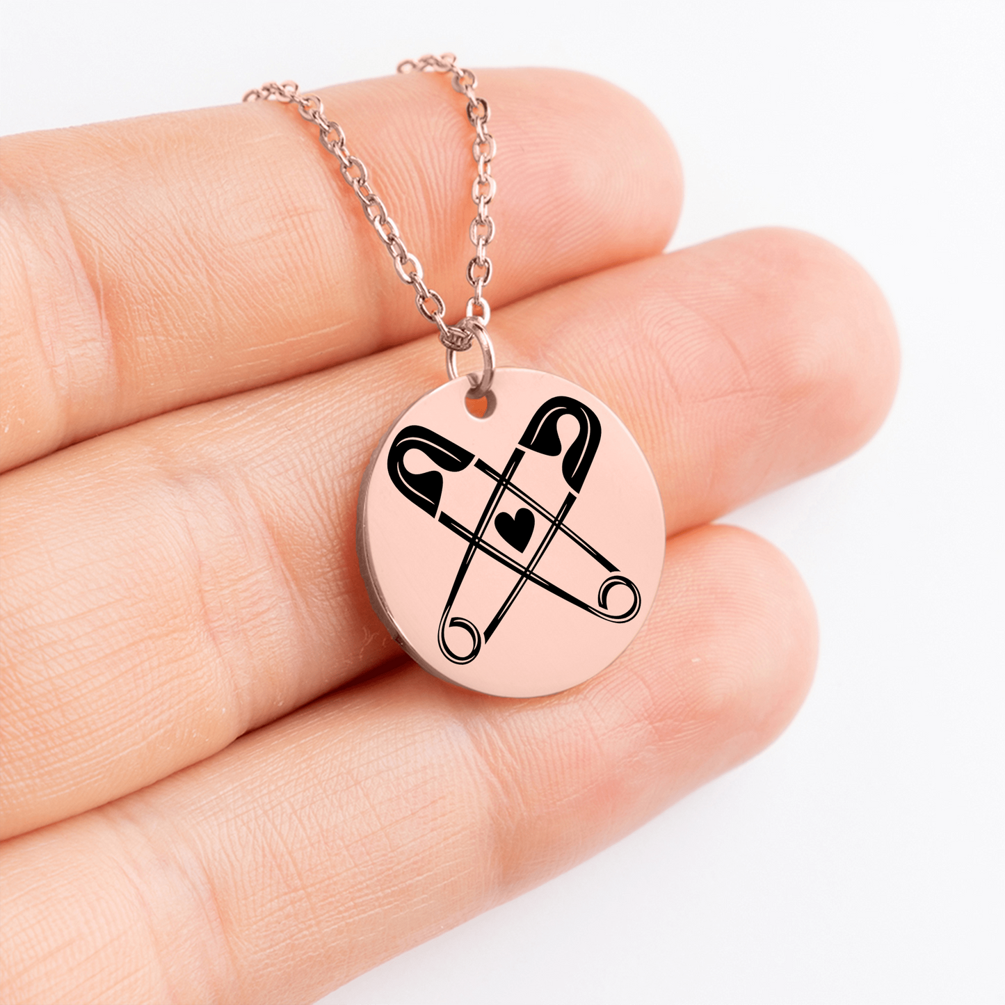 Custom Safety Pin-Promise Necklace-Support-Protection Jewelry