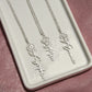 Custom Name Necklace with Birth Flowe