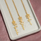 Custom Name Necklace with Birth Flowe