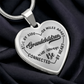 Personalized Grandma Grandpa Grandparents Heart Necklace, Family Necklace, Custom Grandparent Gift, Heart Pendant