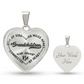 Personalized Grandma Grandpa Grandparents Heart Necklace, Family Necklace, Custom Grandparent Gift, Heart Pendant