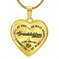 Personalized Grandma Grandpa Grandparents Heart Necklace, Family Necklace, Custom Grandparent Gift, Heart Pendant