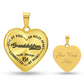 Personalized Grandma Grandpa Grandparents Heart Necklace, Family Necklace, Custom Grandparent Gift, Heart Pendant