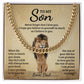 To My Son- When Life Knocks You Down-Cuban Link Necklace