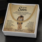 To My Son- When Life Knocks You Down-Cuban Link Necklace