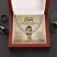 To My Son- When Life Knocks You Down-Cuban Link Necklace