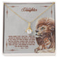 To My Daughter From Dad-Lion And Cub Bond-Alluring Beauty Necklace