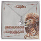 To My Daughter From Dad-Lion And Cub Bond-Alluring Beauty Necklace