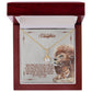 To My Daughter From Dad-Lion And Cub Bond-Alluring Beauty Necklace