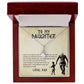 To My Daughter From Dad-Believe You Can Achieve -Alluring Beauty Necklace
