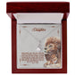 To My Daughter From Dad-Lion And Cub Bond-Alluring Beauty Necklace