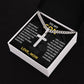 To My Son-Cuban Chain With Artisan Cross Necklace