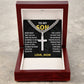 To My Son-Cuban Chain With Artisan Cross Necklace