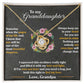 To My Granddaughter, Hold This Tight To Feel My Love - Love knot Necklace