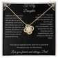 To My Daughter Gift Necklace From Busy Working Dad Personalized Message Card With Gift Box