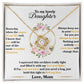 To My Lovely Daughter, Hold This Tight To Feel My Love - Love knot Necklace