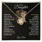 To My Daughter, You Will Always Be My Baby Girls - Love knot Necklace