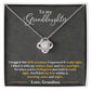 To My Granddaughter, You_ll Feel My Love Within This - Love knot Necklace