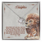 To My Beautiful Daughter, I Promise To Love You For The Rest Of My Life - Love knot Necklace