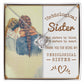 To My Unbiological Sister, Sisters By Heart - Love knot Necklace