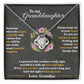 To My Granddaughter, Hold This Tight To Feel My Love - Love knot Necklace
