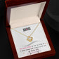 To My Mom, I Loved You My Whole Life - Love knot Necklace